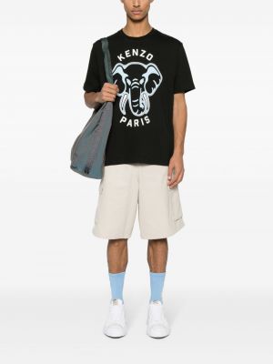 T-shirt aus baumwoll mit print Kenzo schwarz