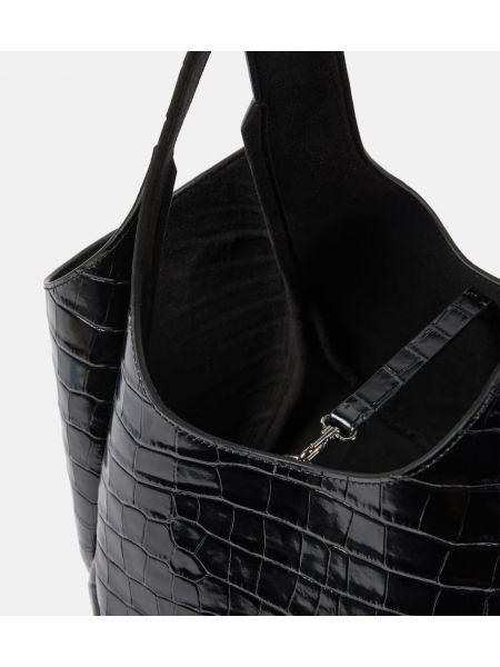 Usnjena nakupovalna torba Coperni črna