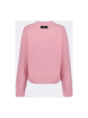 Sweter w paski Versace różowy