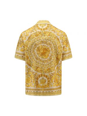 Jedwabna koszula Versace beżowa