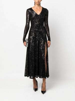 Sukienka wieczorowa z cekinami Karl Lagerfeld czarna