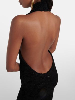 Памучна макси рокля от джърси Alexandre Vauthier черно