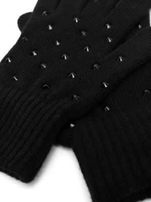 Pletené vlněné rukavice Ermanno Firenze černé