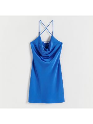 Poliészter mini ruha Reserved - kék