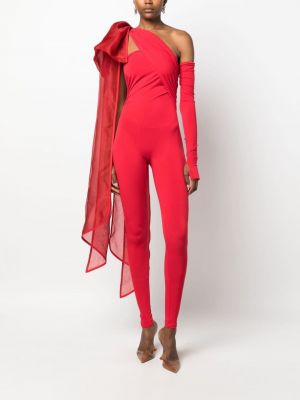 Asymetrický overal s mašlí Atu Body Couture červený