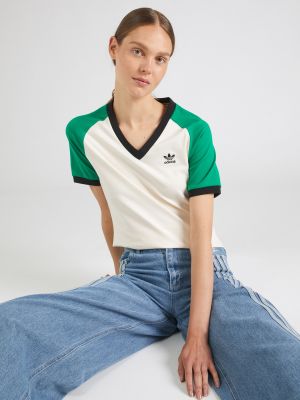Tricou cu decolteu în v Adidas Originals