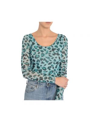 Blusa ajustada con estampado leopardo Baum Und Pferdgarten azul