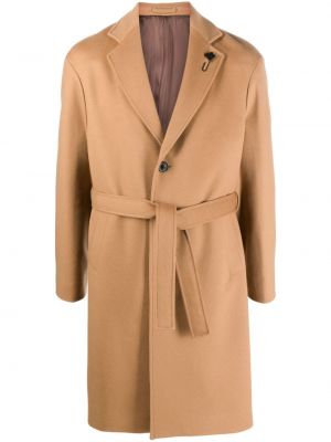Vlnený kabát Lardini hnedá