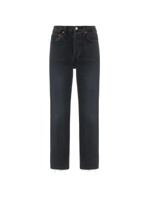 Czarne proste jeansy Re/done