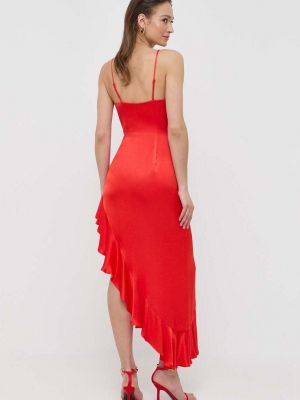 Hosszú ruha Bardot piros