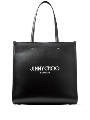 Borsa shopper di pelle con stampa con borchie Jimmy Choo