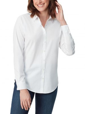 Приталенная рубашка с длинным рукавом Gloria Vanderbilt белая