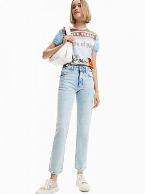 Džínové džíny s vysokým pasem Desigual