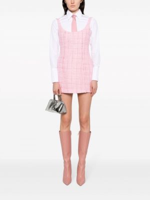 Tweed kleid mit rückenausschnitt Gcds pink