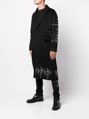 Kabát s výšivkou Haculla černý