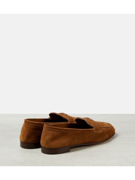 Pantofi loafer din piele de căprioară Prada maro