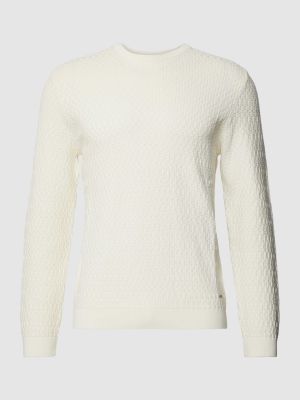 Dzianinowy sweter bawełniany Joop! biały
