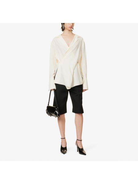 Шелковая блузка с v-образным вырезом Givenchy
