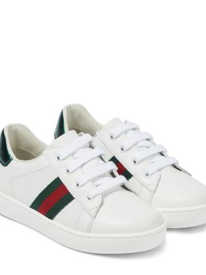 Lær sneakers for jenter Gucci Kids