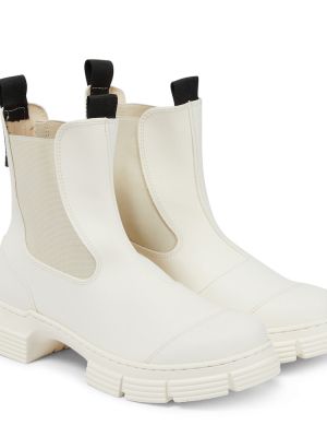 Chelsea boots Ganni blanc