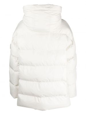 Prošívaná péřová bunda na zip s kapucí Lorena Antoniazzi bílá
