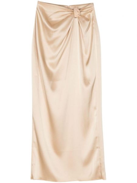 Drapovaný puzdrová sukňa Nanushka béžová