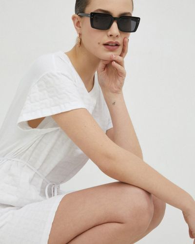 Elisabetta Franchi pamut ruha fehér, mini, oversize