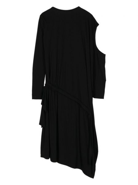Asymmetrisches kleid mit print Yohji Yamamoto schwarz