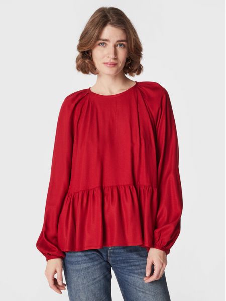 Красная блузка свободного кроя United Colors Of Benetton