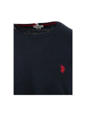 Sweter z kaszmiru bawełniany U.s Polo Assn. niebieski
