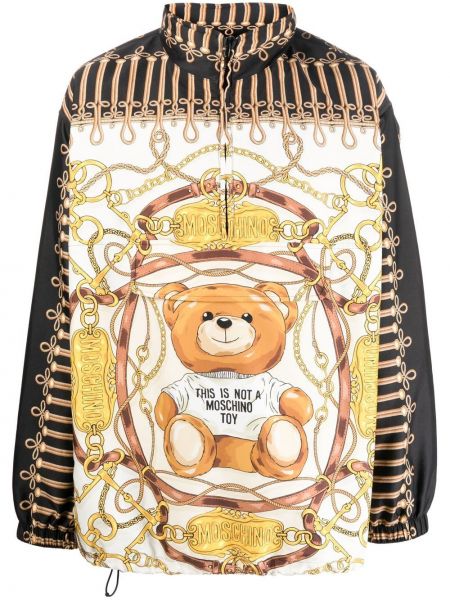 Zip teddy jakke Moschino hvit