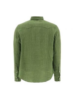 Camisa de lino Mc2 Saint Barth verde