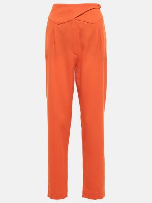 Ravne hlače z visokim pasom Blaze Milano oranžna