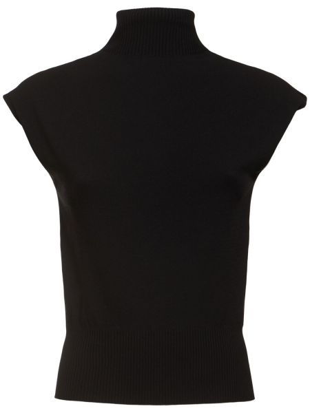 Viskose rullekrave top Rick Owens sort