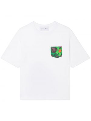 Koszulka z nadrukiem z wzorem paisley z kieszeniami Az Factory biała