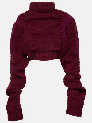 Шерстяной свитер Noir Kei Ninomiya фиолетовый