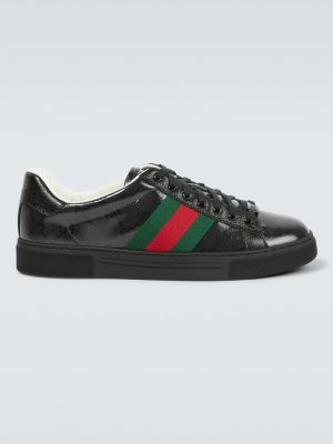 Sneakers με πετραδάκια Gucci Ace μαύρο