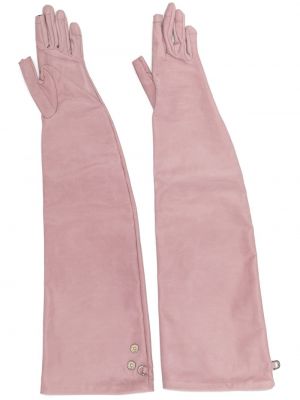 Kožne rukavice Rick Owens ružičasta