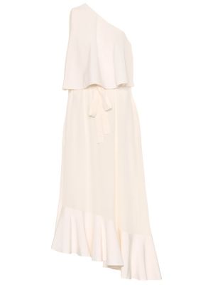 Копринена миди рокля Stella Mccartney бяло