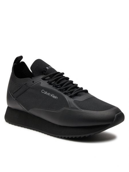 Мереживні нейлонові кросівки на шнурівці Calvin Klein чорні