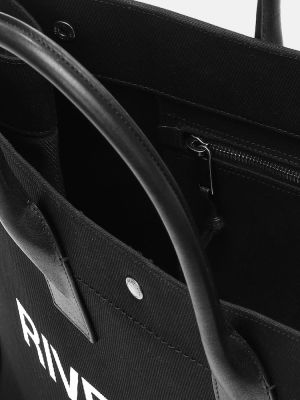 Nákupná taška s potlačou Saint Laurent čierna