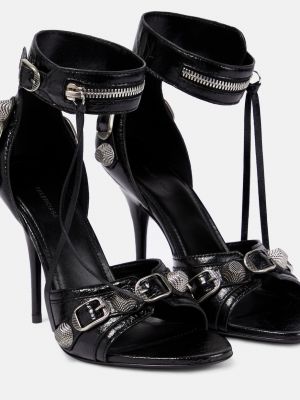 Кожаные сандалии Balenciaga черные