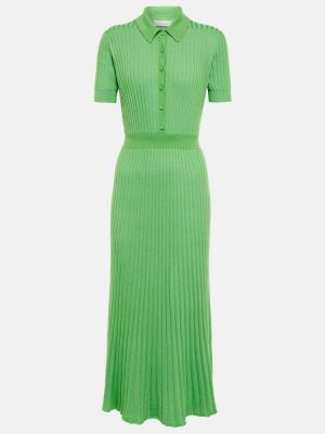 Midi haljina od kašmira Gabriela Hearst zelena
