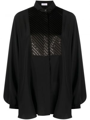 Bluse mit plisseefalten Brunello Cucinelli schwarz