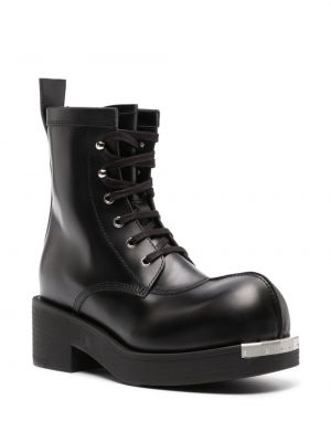 Kožené kotníkové boty Mm6 Maison Margiela černé