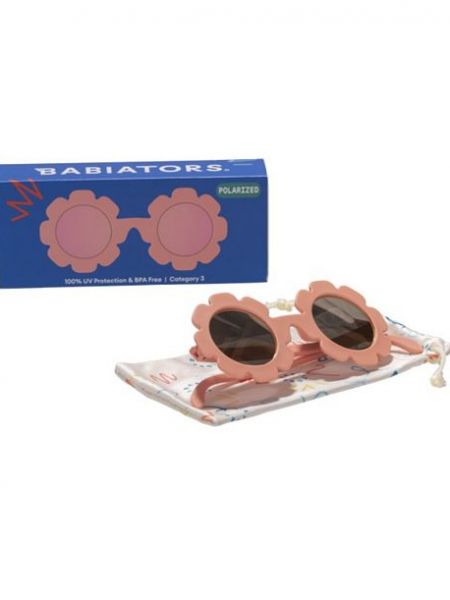Очки солнцезащитные в цветочек Babiators розовые