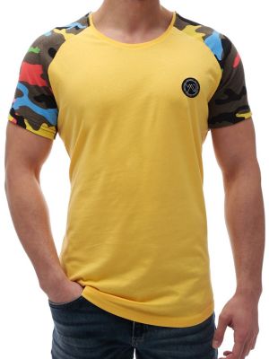 Камуфлажна тениска Madmext жълто