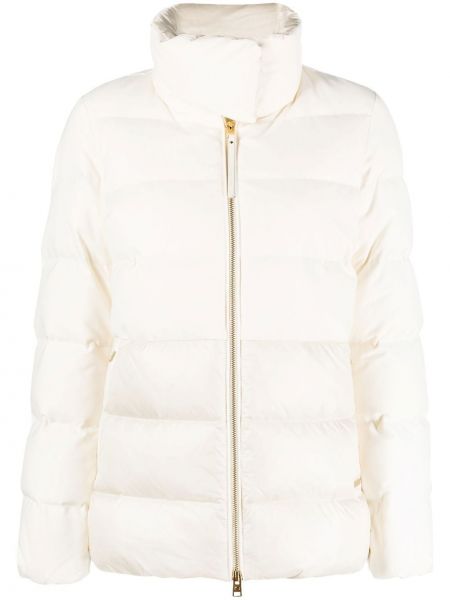 Pernata jakna s patentnim zatvaračem Woolrich bijela