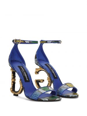Sandály na podpatku Dolce & Gabbana modré
