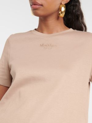 Bavlnené tričko 's Max Mara béžová